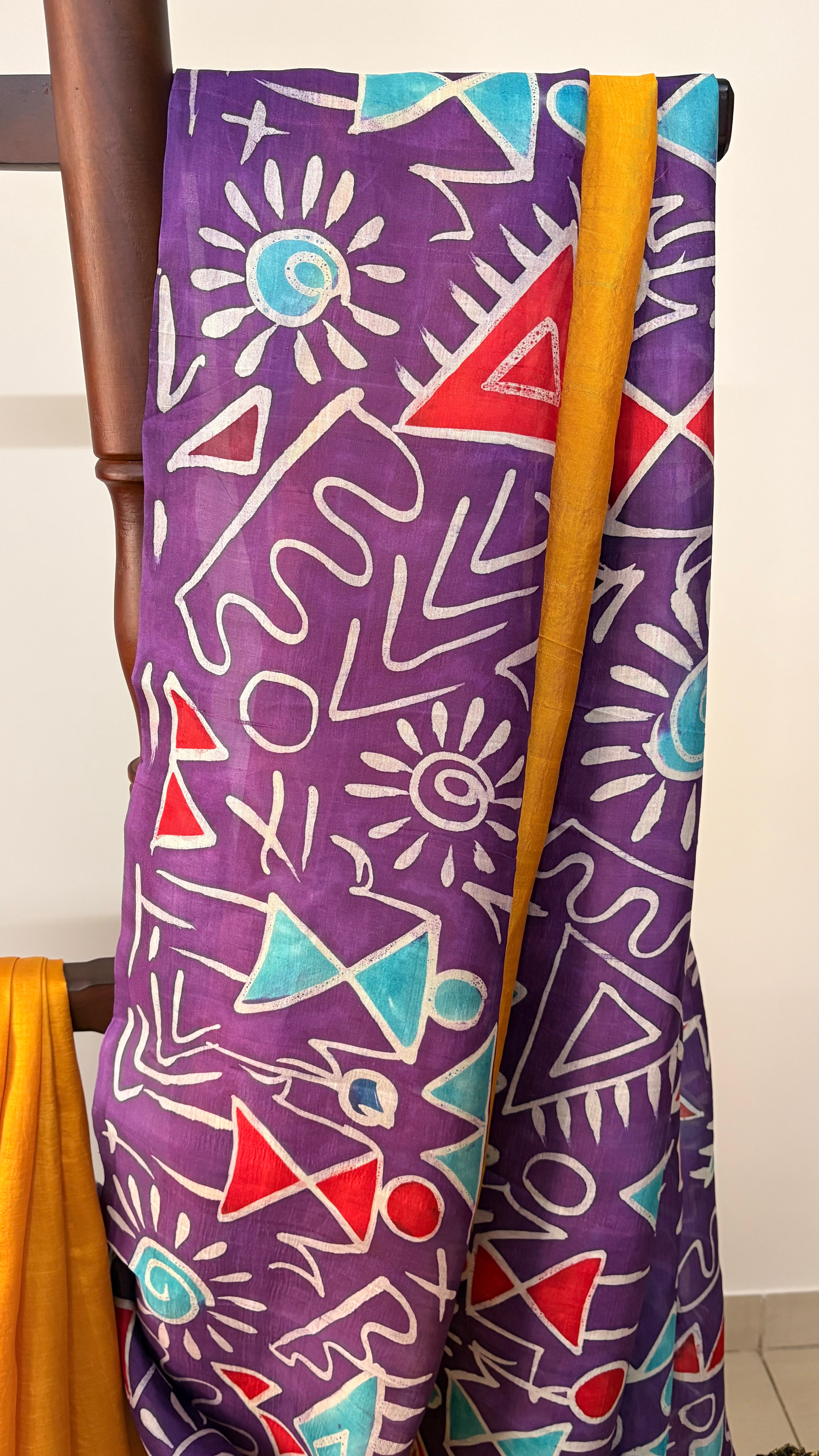 BASANTI - Warli Handpainted Mulberry Silk saree