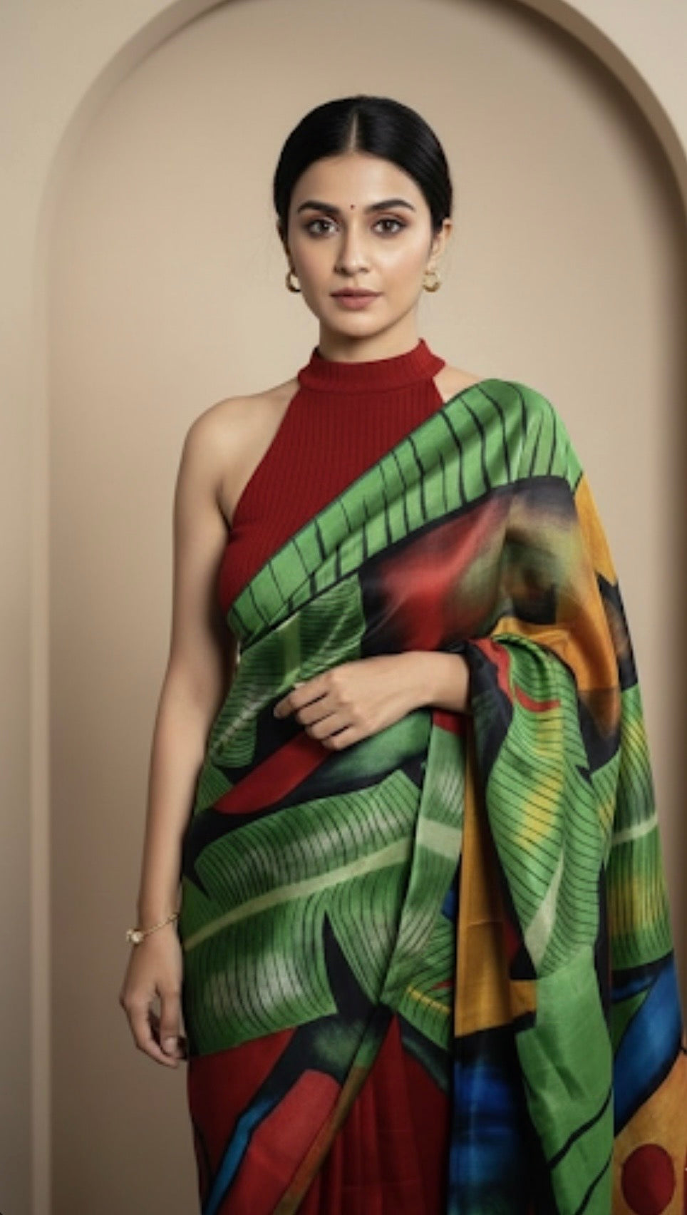 PALLAVI - Mulberry Silk Hand-painted saree