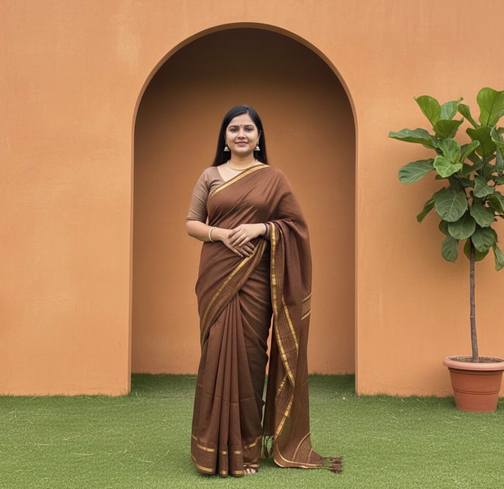 MITTI DI KHUSHBOO - Mul Cotton with Lurex stripes