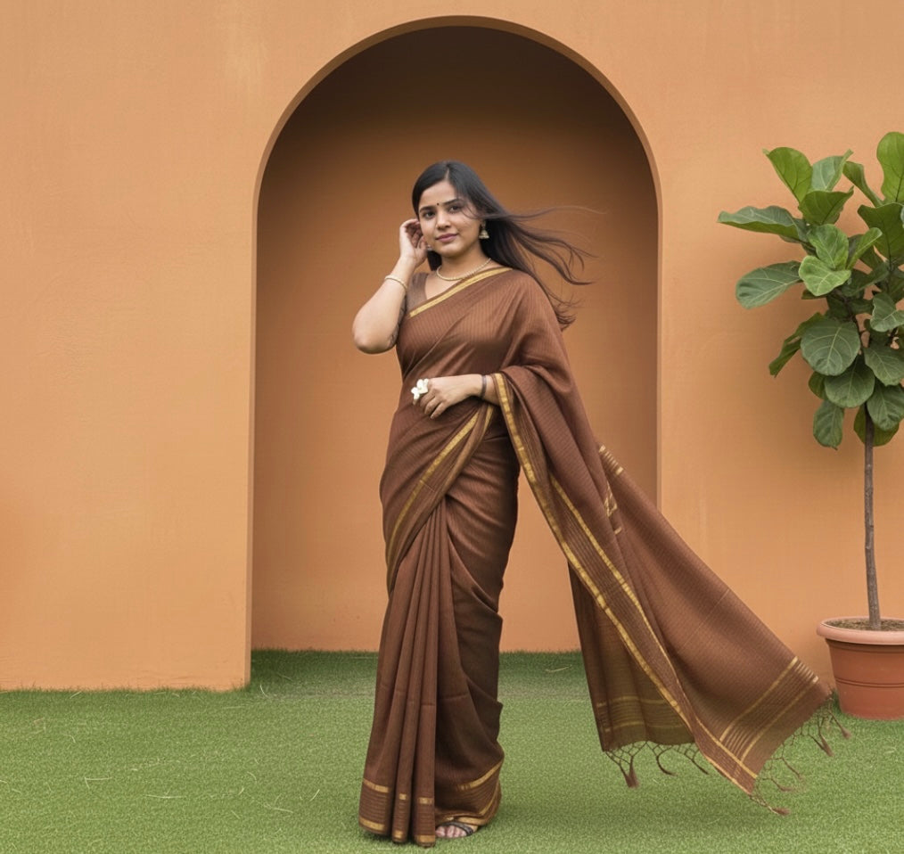 MITTI DI KHUSHBOO - Mul Cotton with Lurex stripes
