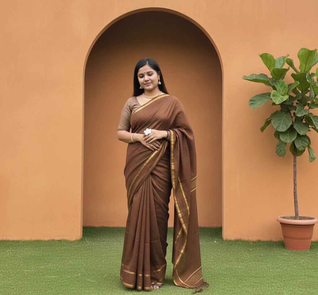 MITTI DI KHUSHBOO - Mul Cotton with Lurex stripes