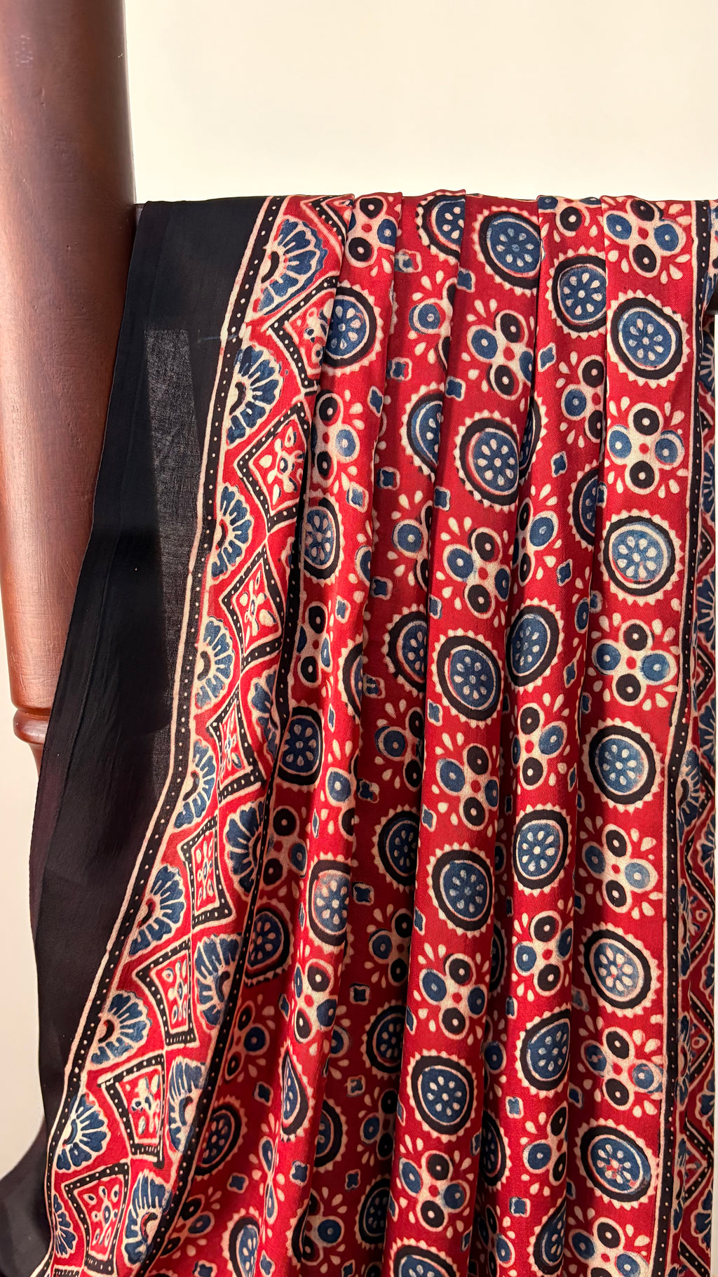 LOLITA - Handblocked Modal Silk Ajrakh Saree