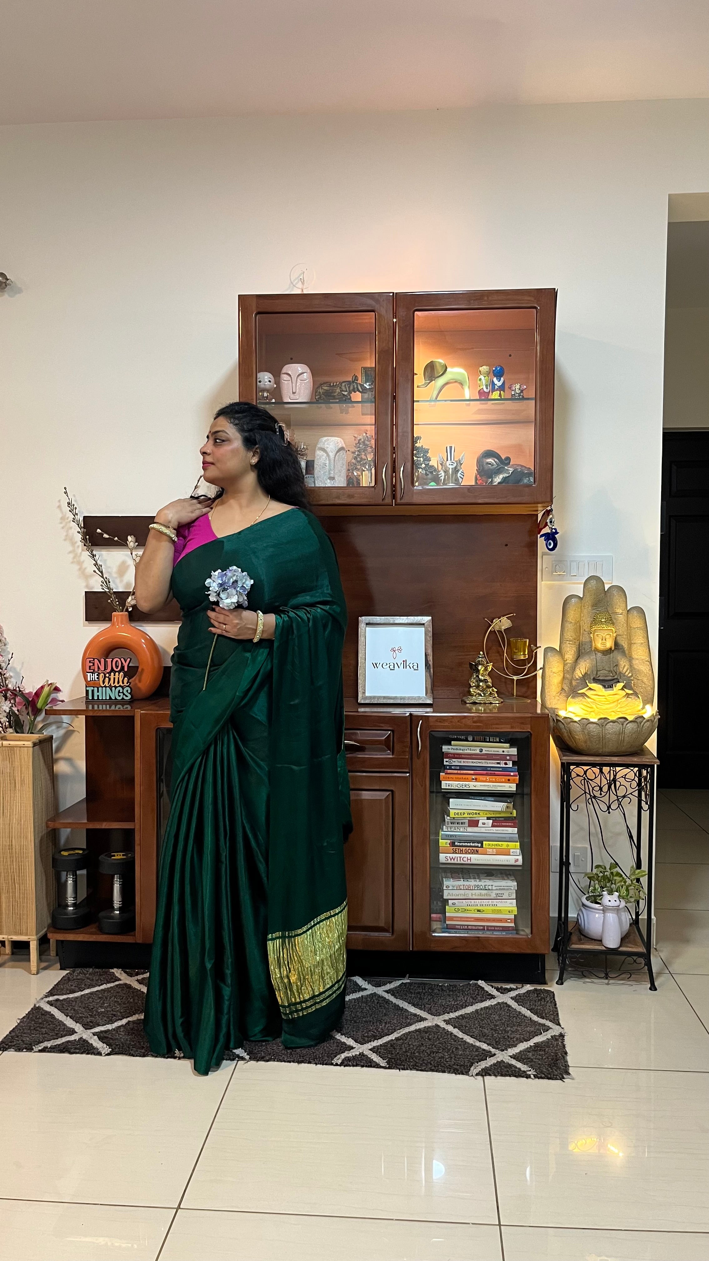 VISHISHTAM - Modal Silk Zari Patti Saree