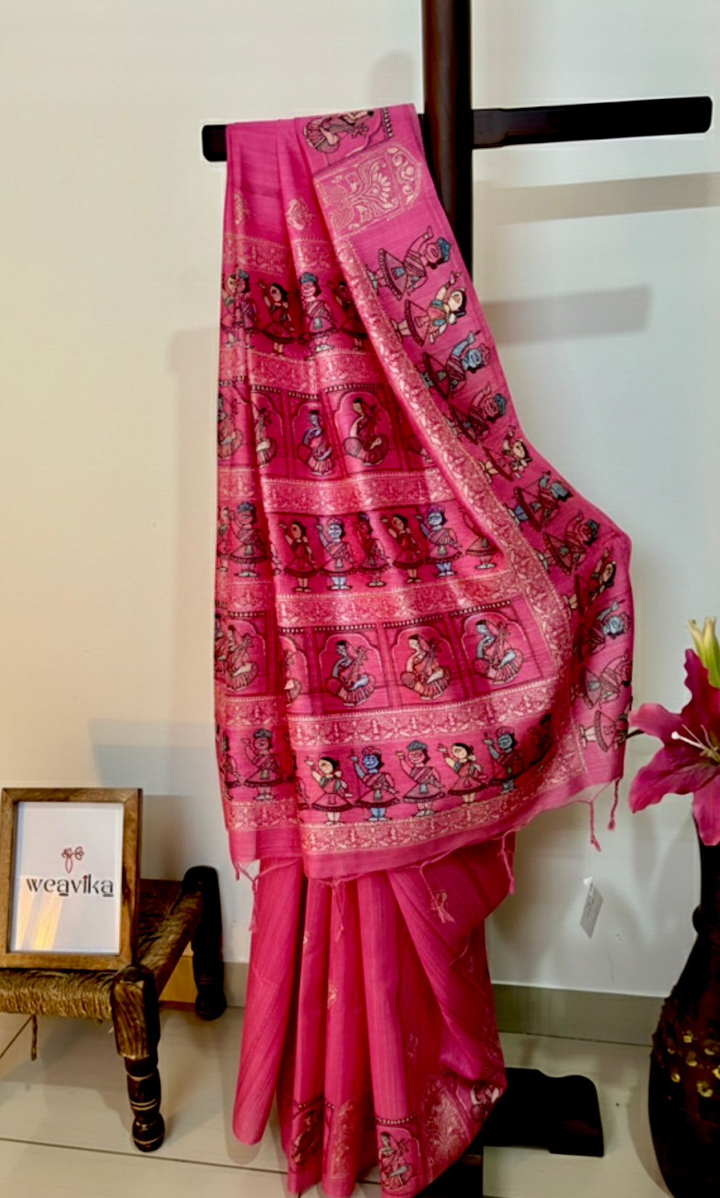 RANI - Screen Printed Madhubani saree