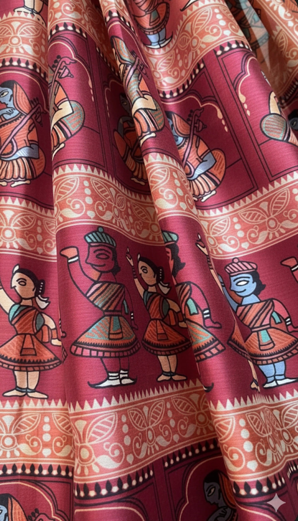 RANI - Screen Printed Madhubani saree