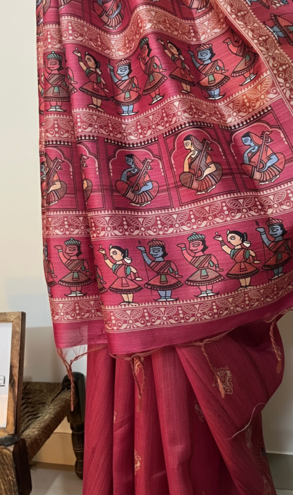 RANI - Screen Printed Madhubani saree