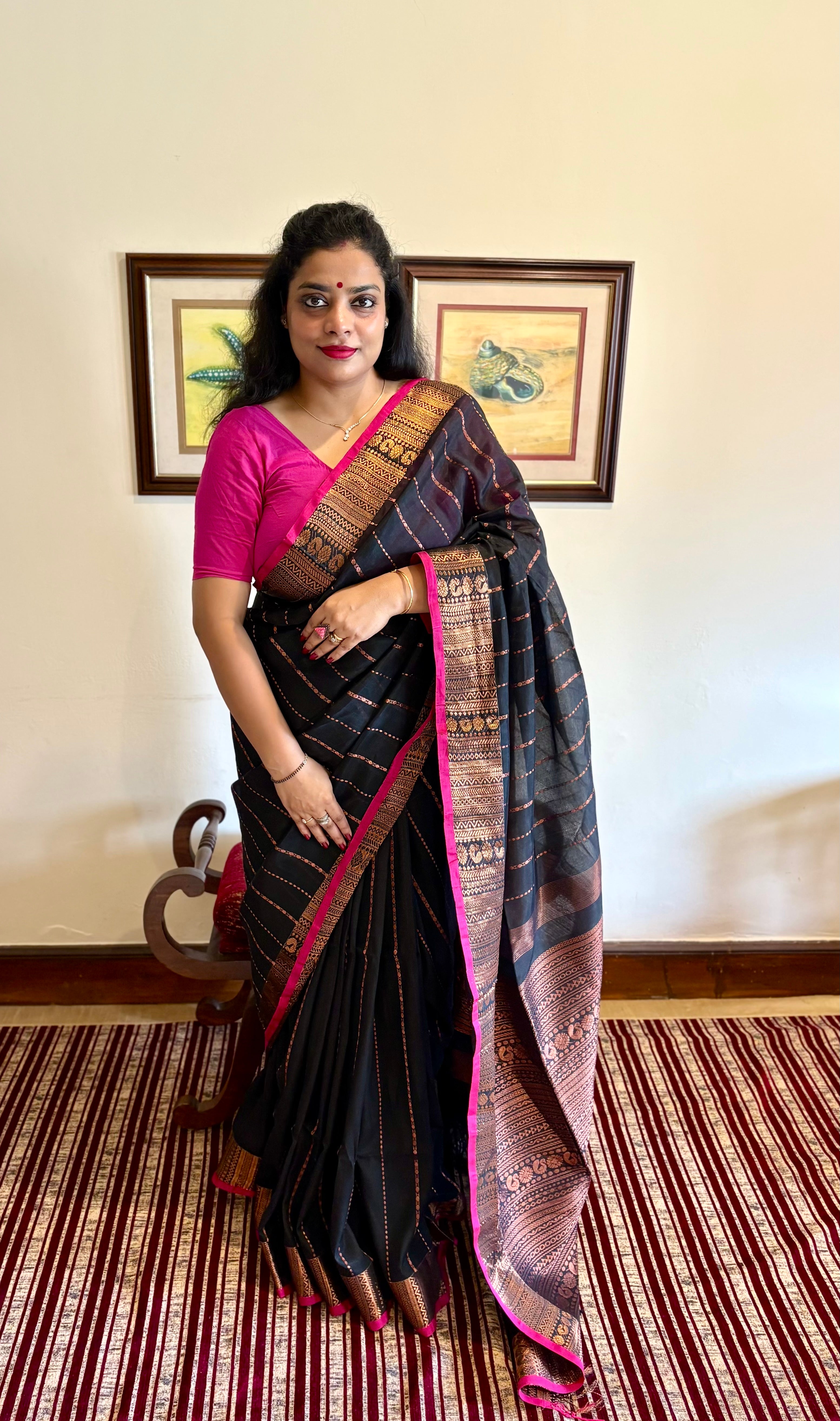 MANMOHINI - Handloom Cotton Silk Copper Zari