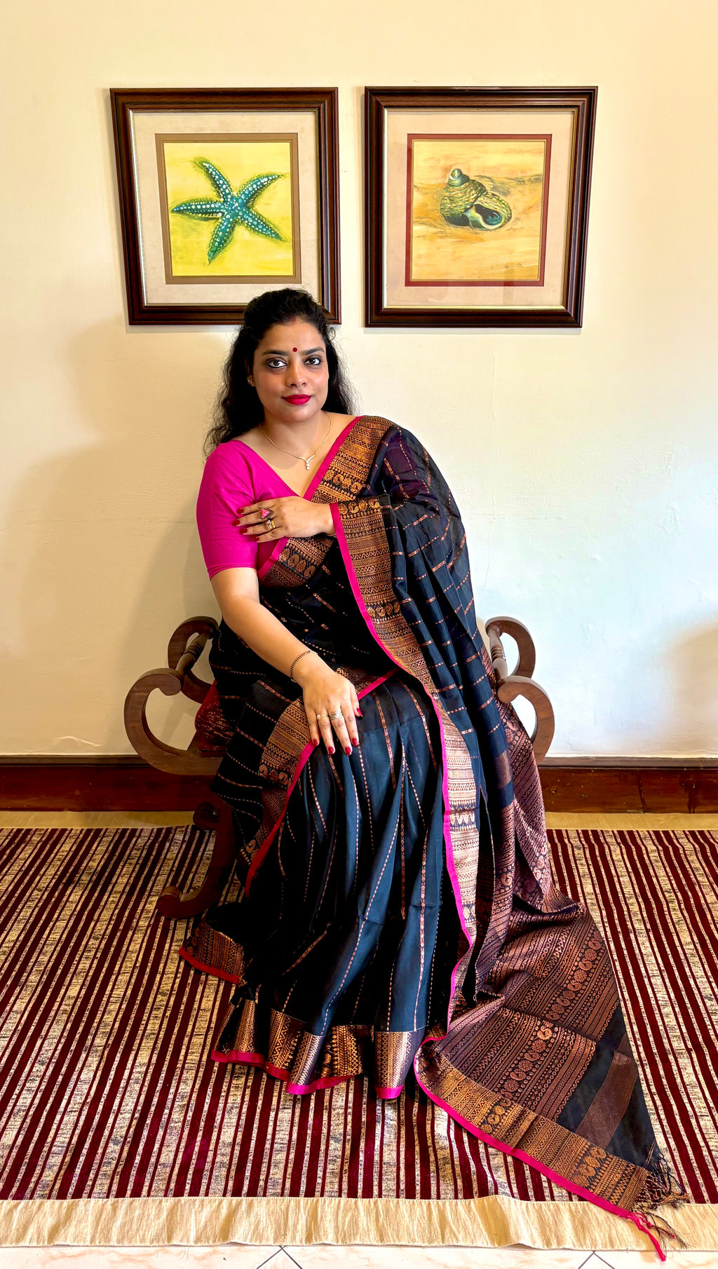 MANMOHINI - Handloom Cotton Silk Copper Zari