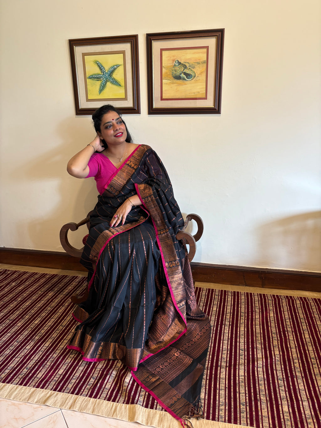 MANMOHINI - Handloom Cotton Silk Copper Zari