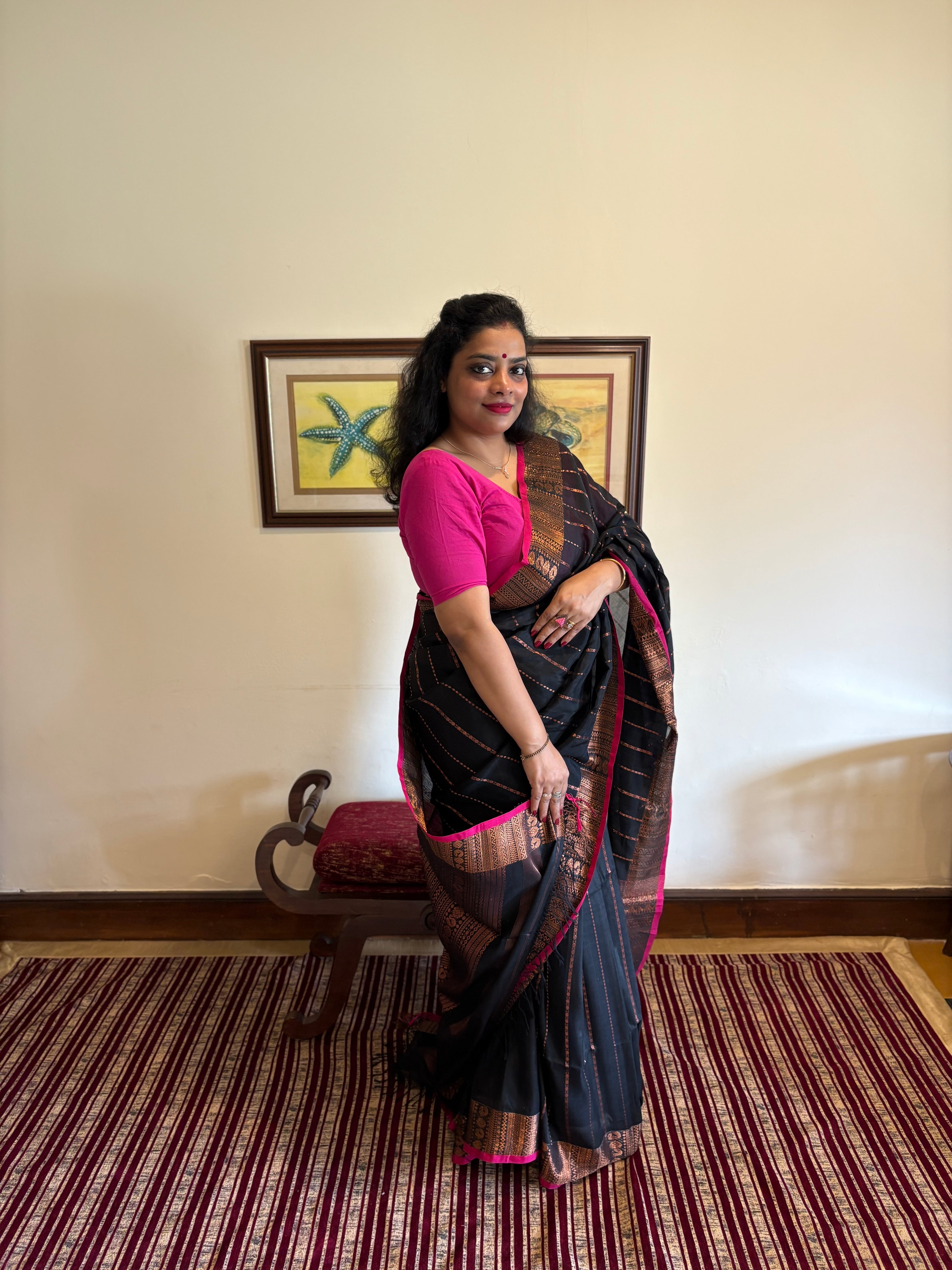 MANMOHINI - Handloom Cotton Silk Copper Zari