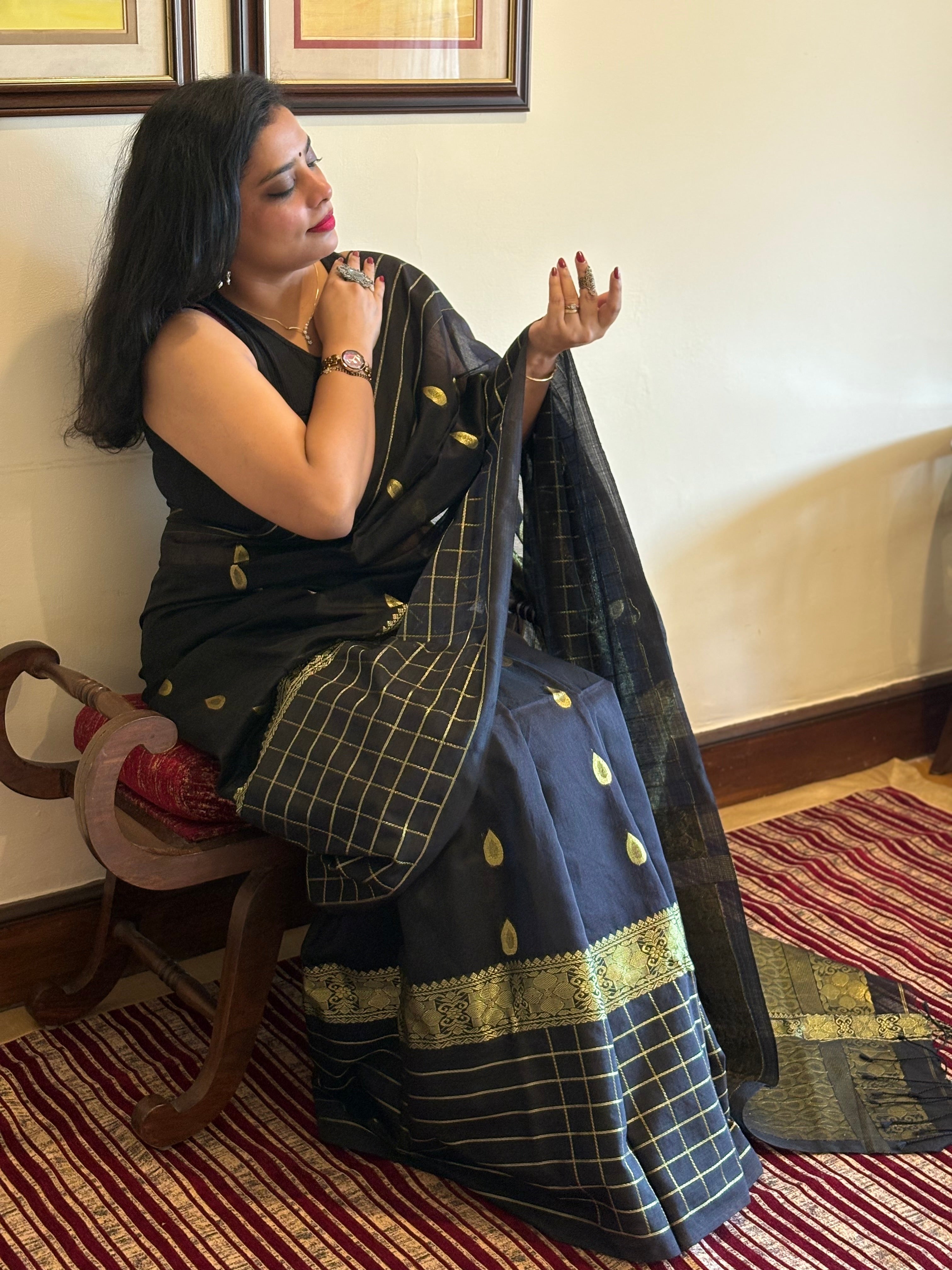 SONARI - Handloom Cotton Silk Tangail Gold Zari